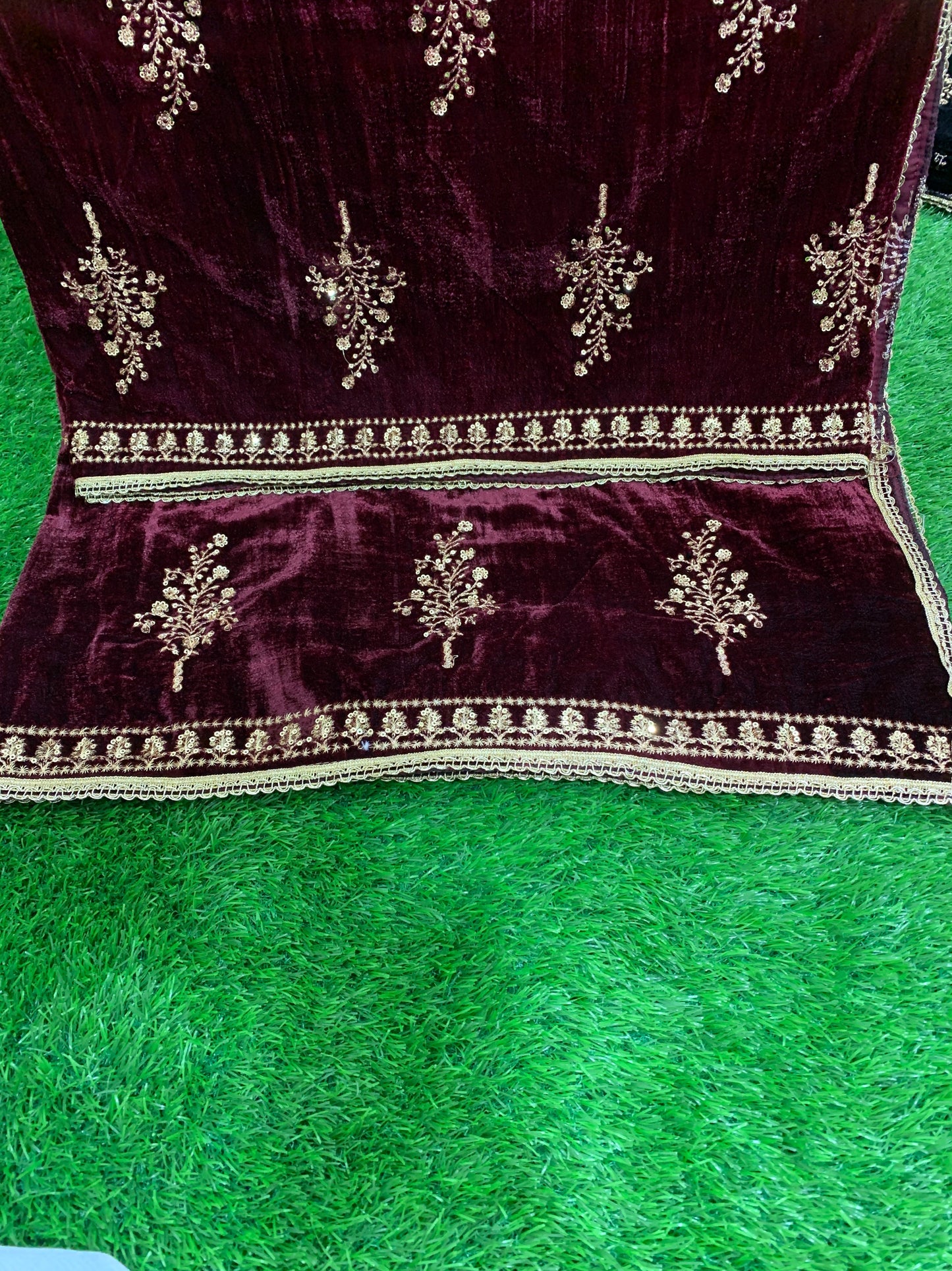 Premium Sequence Valvet Shawl