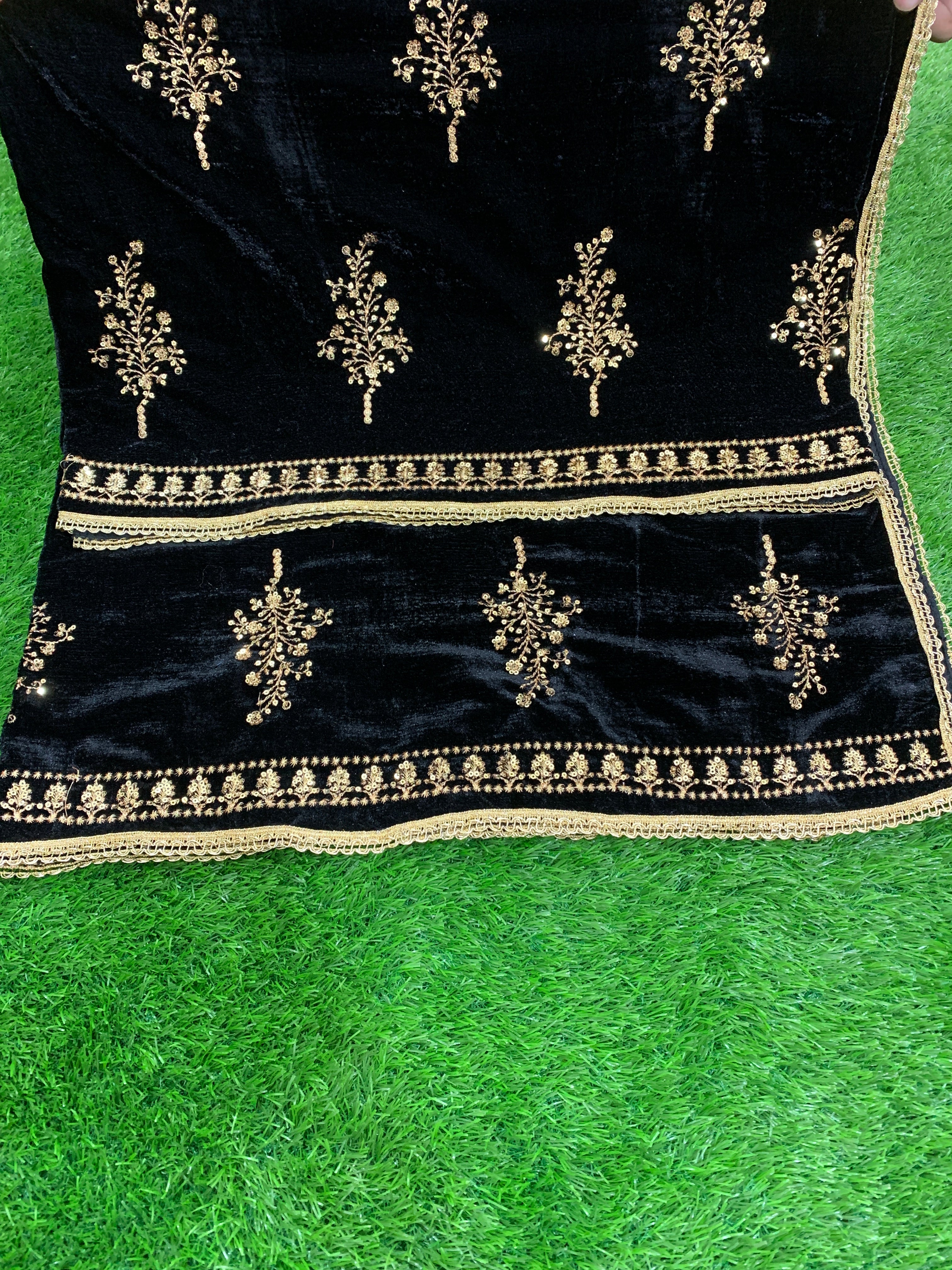 Premium Sequence Valvet Shawl