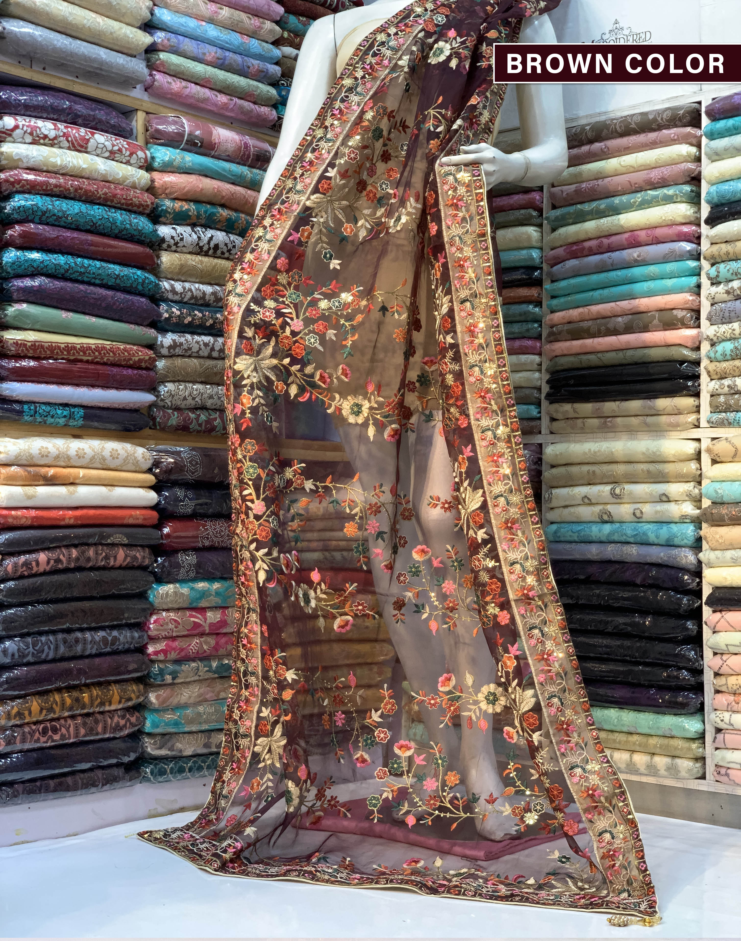 Premium Organza Bridal Shawl