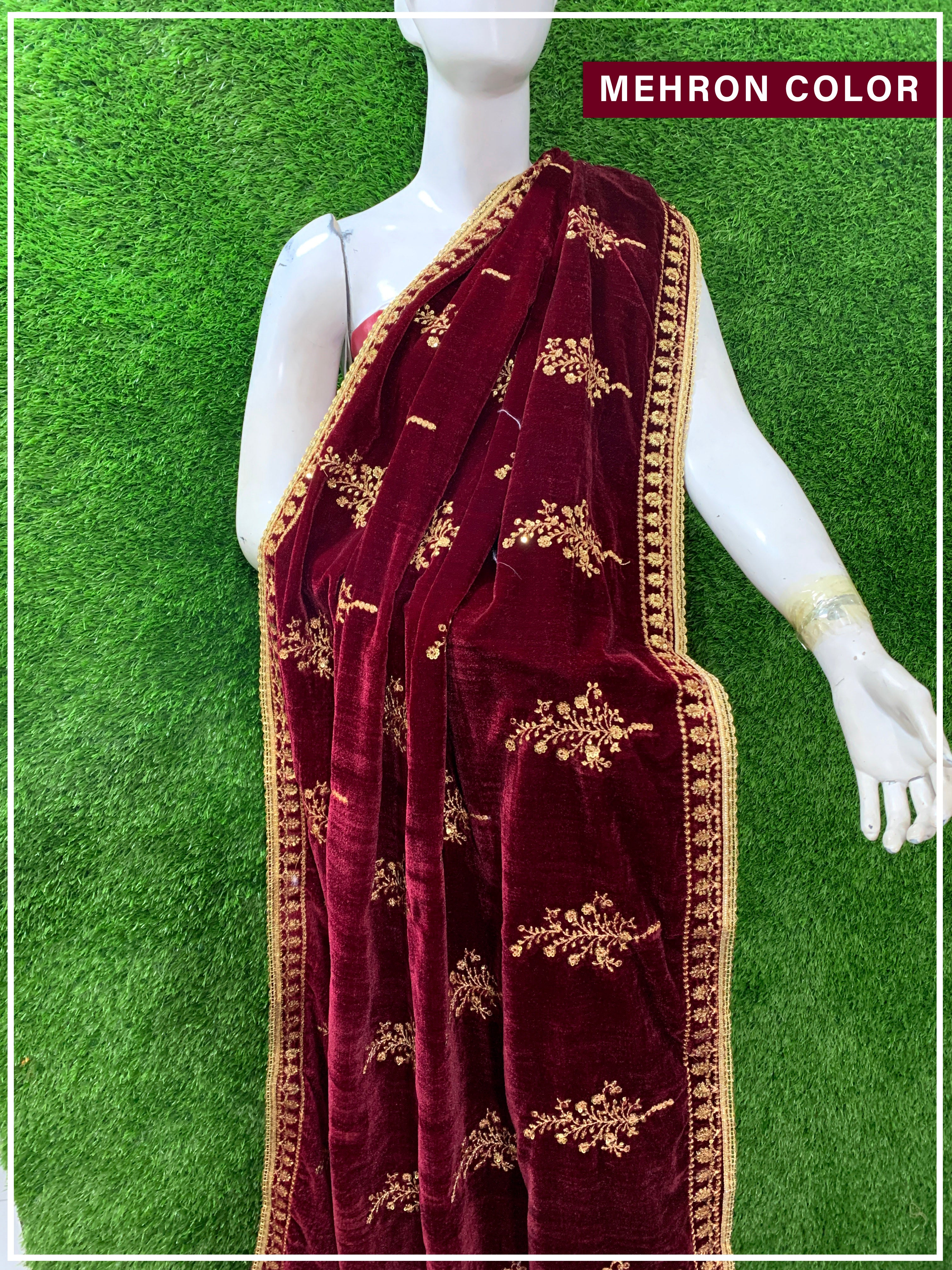 Premium Sequence Valvet Shawl