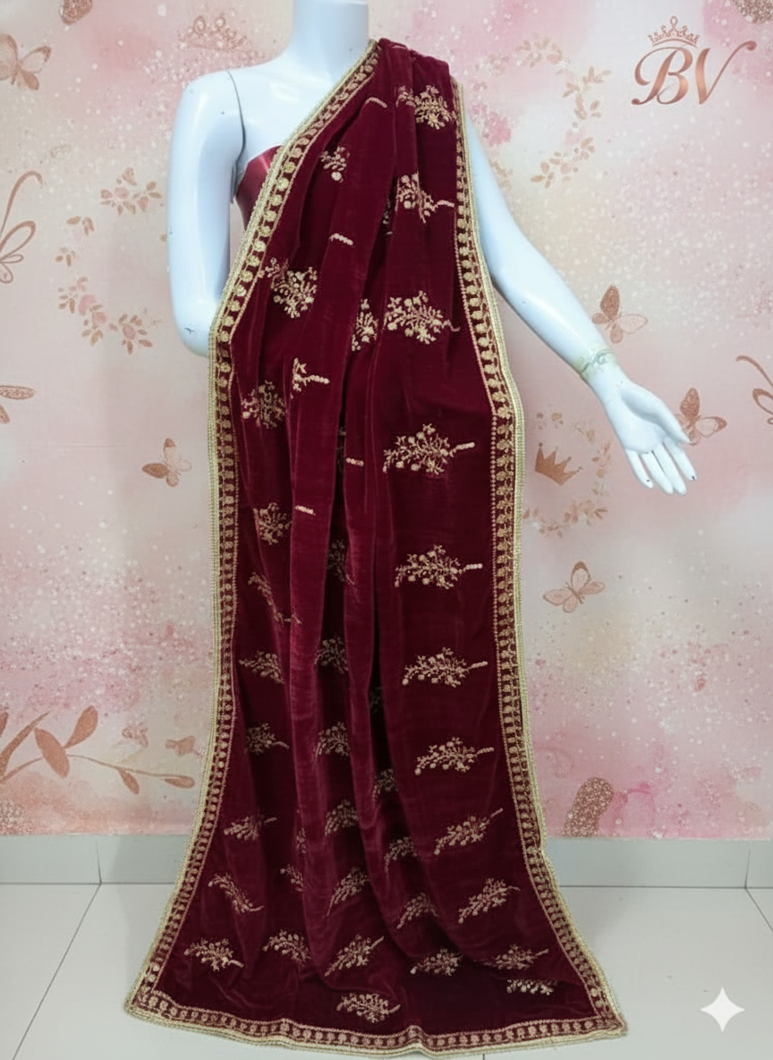 Premium Sequence Valvet Shawl