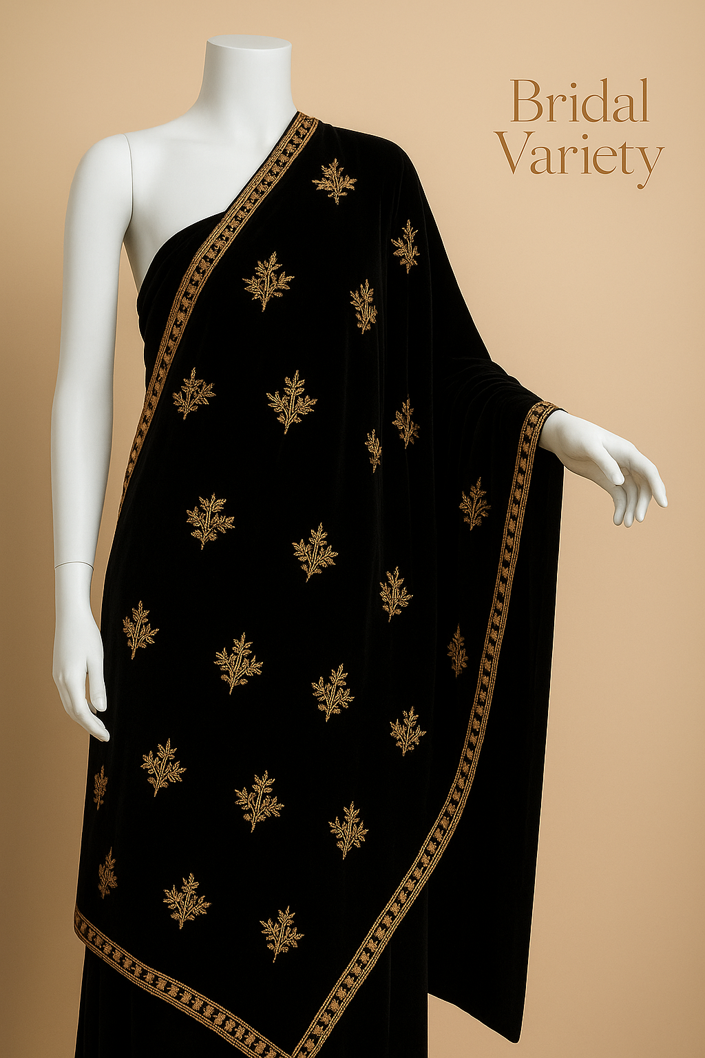 Premium Sequence Valvet Shawl